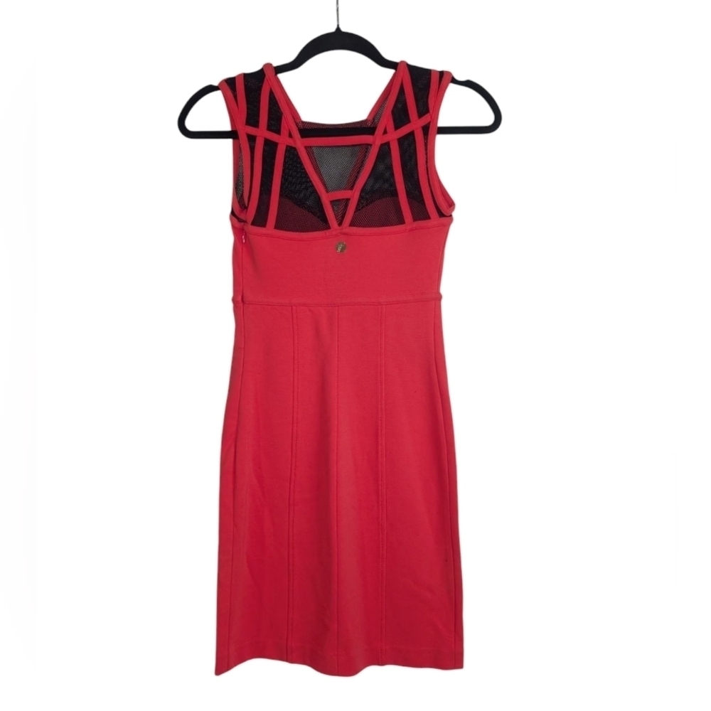 Versace Collection Red Sheath Mini Dress with Sweetheart Neckline - Picture 3 of 8